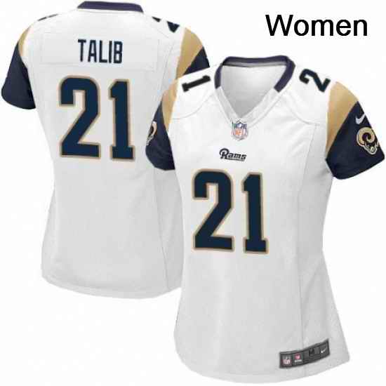 Womens Nike Los Angeles Rams 21 Aqib Talib Game White NFL Jersey